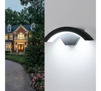 Comely 24W Applique Murale Exterieur 6500K Moderne Lampe Murale Exterieure | IP65 Étanche, Spot Murale en Aluminium Noir pour Jardin, Terrasse, Mur, Pathway, Villa, Couloir