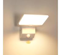 Comely Applique Murale Exterieur LED avec Detecteur, 24W 3000K Étanche IP65 Lampe Murale LED Moderne, Eclairage Exterieur avec Panneau Pivotant à 180° pour Terrasse Entrée Jardin Garage, Blanc