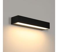 Comely Applique Murale Exterieure LED, 16W Moderne Lampe Murale Exterieur IP65 Etanche, Luminaire Murale en Aluminium Noir pour Cour, Jardin, Terrasse, Mur, 3000K