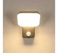 Comely Applique Murale Extérieure LED 16W Noire avec Détecteur de Mouvement et Capteur Crépusculaire IP65 3000K Blanc Chaud Lampe Murale Jardin Terrasse Entrée