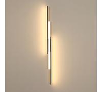 Comely Applique Murale Interieur, 24W 2700LM Noir Ligne Lampe Murale Moderne, 90 cm Luminaire Mural Interieur pour Chambre Salon Couloir Escalier, 3000K Lumière Blanche Chaude