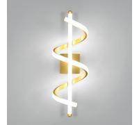 Comely Applique Murale Interieur LED, 26W 2925LM Lampe Murale Moderne en Aluminium, Blanc Froid 6500K LED Lumiere Interieur pour Chambre Couloir Salon Escalier, 42CM, Or