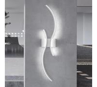 Comely Applique Murale Interieur LED, 27W Moderne Lampe Murale Blanc 6500K | Design Incurvée, 80CM Luminaire Mural en Aluminium pour Chambre, Salon, Salle à Manger, Couloir, Escalier