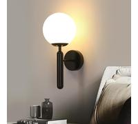 Comely Applique Murale Intérieure, Design Minimaliste Moderne E27 Lampe Murale avec Abat-Jour en Verre, Luminaires Intérieur Mural pour Chambre Salon Couloir Café Escalier