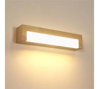 Comely Applique Murale LED Intérieur 18W, Lampe Murale en Bois, Design Rectangulaire Luminaire LED Interieur pour Chambre Salon Escalier Entrée, Blanc Chaud 3000K