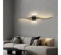 Comely Applique Murale LED Intérieure, Noir Lignes 27W 3000LM Lampe Murale