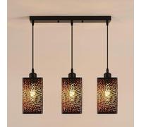 Comely Industriel Suspension Luminaire 3 Lampes Rétro Lustre Plafonnier