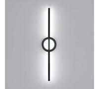 Comely Lumière murale interne à LED, lumière murale à longue bande moderne noir 13W 1462LM, lampe pour l'échelle du séjour de la chambre à coucher, lumière blanche 6500K, 58 * 12 * 5.5CM
