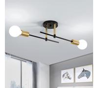 Comely Lustre Sputnik Moderne, 2 Lumières E27 Plafonnier Industriel Vintage