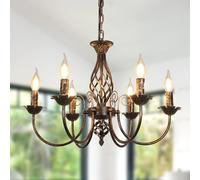 Comely Lustres Rétro Fer Pendentif, Réglable Hauteur Suspension Luminaire