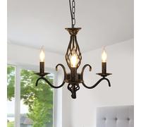 Comely Lustres Vintage à 3 Lumières Rustique Lampe Suspendue Salle à Manger