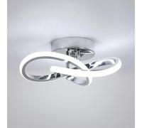 Comely Plafonnier LED, 22W 2500LM Lampe de Plafond Moderne 6500K, Chromé