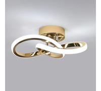 Comely Plafonnier LED, 22W 2500LM Lampe de Plafond Moderne 6500K, Doré