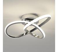 Comely Plafonnier LED, 30W 3300LM Lampe de Plafond Moderne 4500K, Chromé