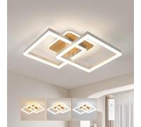 Comely Plafonnier LED 40W 4500LM, Luminaire Dimmable avec Télécommande | Blanc Carrée 3000K-6500K Moderne Lampe LED pour Chambre Cuisine Salon
