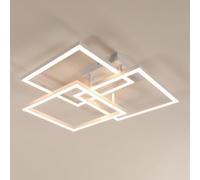 Comely Plafonnier LED Blanc Moderne 62x62cm, 40W Dimmable Télécommande, Grande Surface pour Salon/Chambre