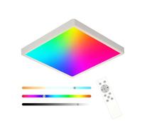 Comely Plafonnier LED Carré, Blanc 24W Lampe de Plafond LED 2700LM Dimmable | 3000-6500K IP40 Étanche Luminaire Plafonnier LED pour Salon, Chambre à Coucher, Balcon, Cuisine, Couloir