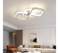 Comely Plafonnier LED Carré Moderne, 36W 4050LM 40.5cm Lampe de Plafond LED, Acrylique Luminaire Plafonnier Intérieur Blanc pour Chambre à Coucher, Salon, Couloir, Lumière Naturelle 4500K