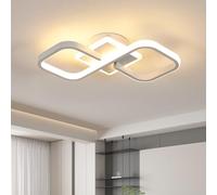 Comely Plafonnier LED Carré Moderne, 36W 4050LM 40.5cm Lampe de Plafond LED, Acrylique Luminaire Plafonnier Intérieur Blanc pour Chambre à Coucher, Salon, Couloir, Lumière Chaude 3000K