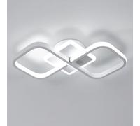 Comely Plafonnier LED Carré Moderne, 36W 4050LM 40.5cm Lampe de Plafond LED, Acrylique Luminaire Plafonnier Intérieur Blanc pour Chambre à Coucher, Salon, Couloir, Lumière Blanche Froide 6500K
