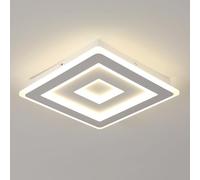 Comely Plafonnier LED Carré Moderne, 52W Lampe de Plafond LED, Acrylique Luminaire Plafonnier Intérieur Blanc pour Chambre à Coucher, Salon, Couloir, Lumière Naturelle 4500K, 40cm