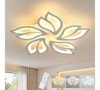 Comely Plafonnier LED Dimmable, 45W Creative 5 Pétales Lampe de Plafond Moderne avec Télécommande, 5200LM Luminaire Plafonnier LED pour Salon, Chambre, Salle à Mange, Balcon