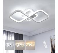 Comely Plafonnier LED Dimmable Carré Moderne, 40W 40cm 3000K-6500K, Luminaire Plafonnier Intérieur avec télécommande, Blanc Lampe de Plafond LED pour Chambre à Coucher, Salon