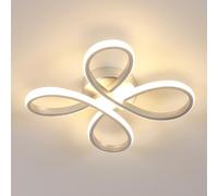 Comely Plafonnier LED Moderne, 30W 3375LM Lampe de Plafond, Luminaire Plafonnier LED pour Chambre salon, Salle à manger Cuisine, Lumière Chaude 3000K, 30cm, Argent