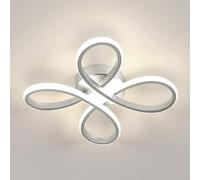 Comely Plafonnier LED Moderne, 30W Lampe de Plafond, Luminaire Plafonnier LED pour Chambre salon, Salle à manger Cuisine, Lumière Neutre 4500K, Argent