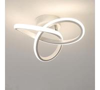Comely Plafonnier LED Moderne, Créative Forme de Fleur Lampe de Plafond, Luminaire Plafonnier LED pour Chambre Cuisine Salon Couloir, 22W 4500K (Blanc 25CM)