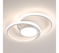 Comely Plafonnier LED Moderne, Créative Forme de Fleur Lampe de Plafond, Luminaire Plafonnier LED pour Chambre Cuisine Salon Couloir, 42W 4500K (Blanc 40CM)