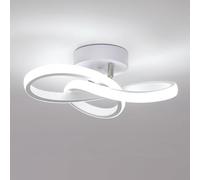 Comely Plafonnier LED Moderne, Créative Forme de Fleur Lampe de Plafond, Luminaire Plafonnier LED pour Chambre Cuisine Salon Couloir, 22W 6500K (Blanc 25CM)