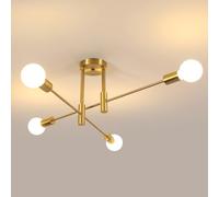 Comely Plafonnier Lustre Industriel 4 E27, Plafonnier Luminaire Industriel