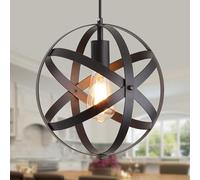 Comely Suspension Luminaire Vintage, Lampe Plafonnier Industrielle Noir