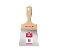 COMENSAL® Couteau à Enduit en Inox 140 mm - Spatule de Façade à Lame Plate - Couteau à Enduire avec Lame - Manche en Bois - Made in EU