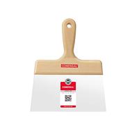 COMENSAL® Couteau à Enduit en Inox 200 mm - Spatule de Façade à Lame Plate - Couteau à Enduire avec Lame - Manche en Bois - Made in EU
