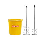 COMENSAL® Kit de Mélangeur M14-120, 140 mm - Agitateur pour Mortier Épais et Colle - Agitateur Mortier - Superseau 17l - Made in EU