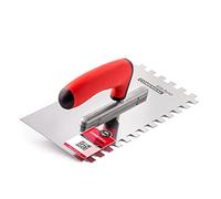 COMENSAL Truelle de Dentée - Taloche pour Colle en Acier Inoxydable - Crantée Outil de Tuile - Made in EU - Dent 10x10 mm