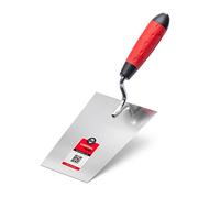 COMENSAL Truelle de Maçon 180 mm - Truelle à Bout Carré - Truelle Carrée avec Poignée Souple - Truelle avec Lame en Acier - Made in EU