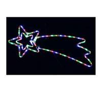 Comète Double étoile Tube LED Multicolore 30x80 cm int/ext