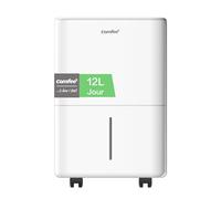 COMFEE' Déshumidificateur Compact, Absorbe jusqu'à 12L/jour, Mode silencieux, sécurité enfant, Minuterie 24H, Réservoir 2,5L, pour pièce de 20-35㎡, Aqua Dry 12