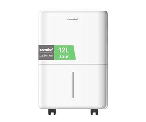 COMFEE' Déshumidificateur Compact, Absorbe jusqu'à 12L/jour, Mode silencieux, sécurité enfant, Minuterie 24H, Réservoir 2,5L, pour pièce de 20-35㎡, Aqua Dry 12