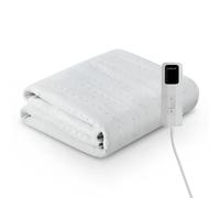 Comfeur Chauffe-matelas électrique 190x80 cm blanc – chaleur homogène, 9 niveaux réglables, minuterie sécurité, protection surchauffe