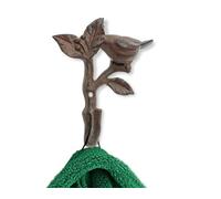 Comfify Crochet/Cintre à paroi Simple Bird on A Branch - Métal, Usage intensif, Rustique, Vintage, Recyclé, Idée Cadeau décoratif - Marron