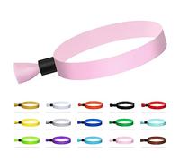 Comflora Lot de 100 bracelets d'événement en tissu, bracelets jetables pour événements, bracelets colorés pour événements, pour concert léger, entrée de club, sangle de poignet bracelet de fête