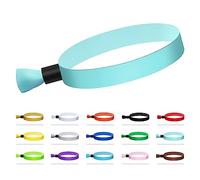 Comflora Lot de 100 bracelets en tissu pour événements, légers pour entrée en concert et en club (Couleur : Vert eau)