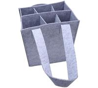 COMFOLIVING Porte-Bouteille de vin - Sacs de Courses | Sac fourre-Tout en Feutre avec poignées | Sac fourre-Tout en Feutre pour Bouteille de vin | 6 Bouteilles de vin pour Camping, Barbecue, Voyage