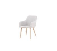 Comfort chaise de salle à manger avec accoudoirs gris clair.