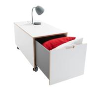 Comfort Coffre de lit Bed Box 16 avec tiroir sur roulettes - Combinaison préférée - Müller Small Living - BK16C W