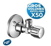 Comfort Lot de 50 robinets d'équerre avec fonction de régulation e débit A (052120699-GVP50)